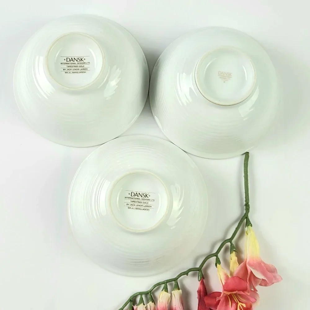 Vintage - Beautiful Dansk Bowls - White/Ivory Color- Set of 3